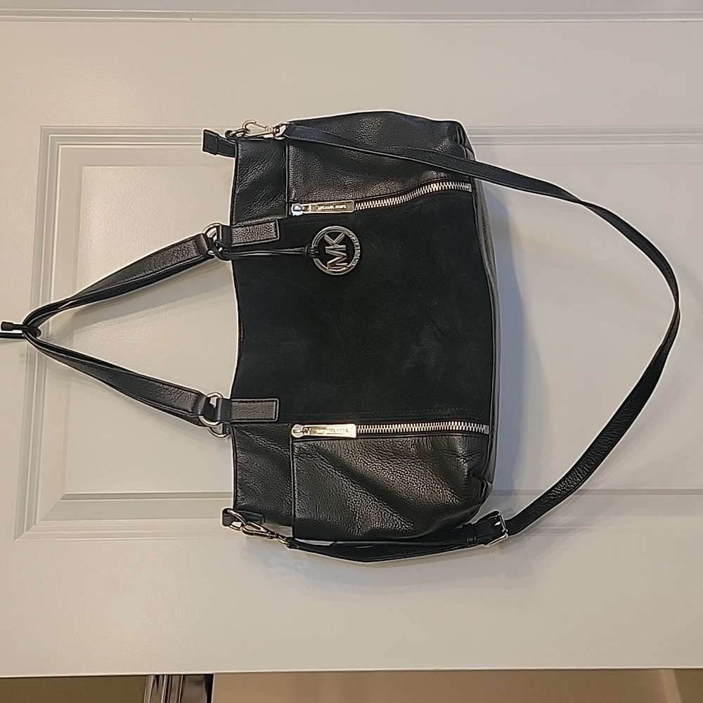 Michael Kors pebbled leather and suede bag